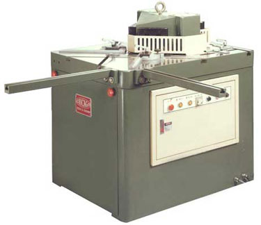 Hydraulic powered 90 degree corner notching machine