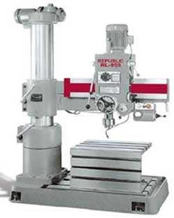 Republic Lagun Radial Drill Press models RL-855 thru RL-1230