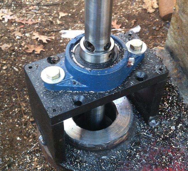 Photo shows a facing operation done with our carbide facing cutter included with our equipment